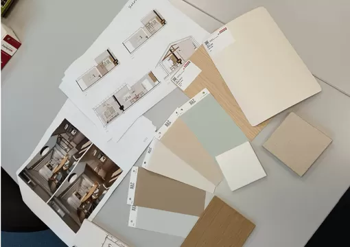 Projet de décoration d'intérieur avec découverte de matériaux sobres et chaleureux à Capbreton