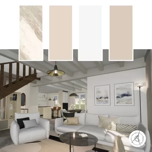 Architecte d’intérieur à Montfort : rénovation et aménagement d’une pièce de vie moderne et lumineuse