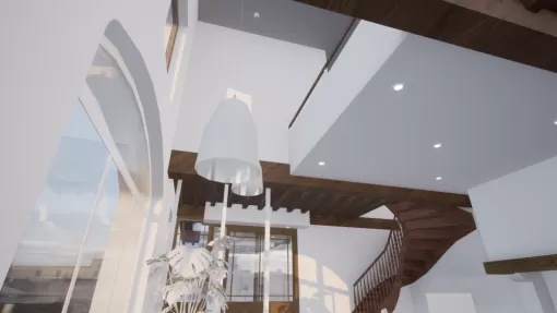 Création de faux plafond dans une ancienne maison de campagne à Monein