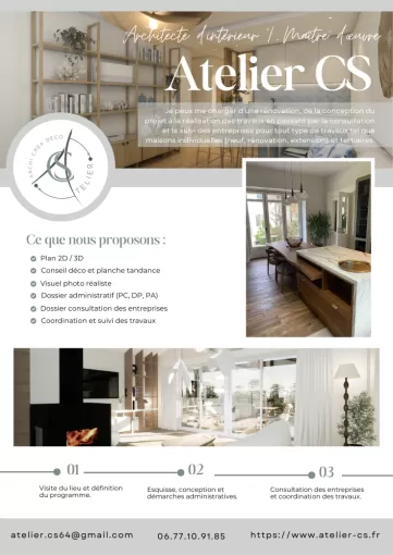 Agence d'architecture d'intérieur à Pau pour maison neuve, Orthez, Atelier CS