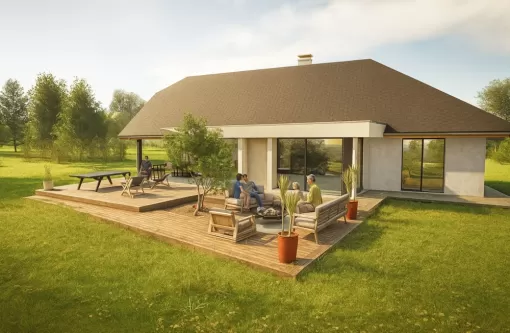 Aménagement d'une terrasse en bois IP à Salies de Béarn