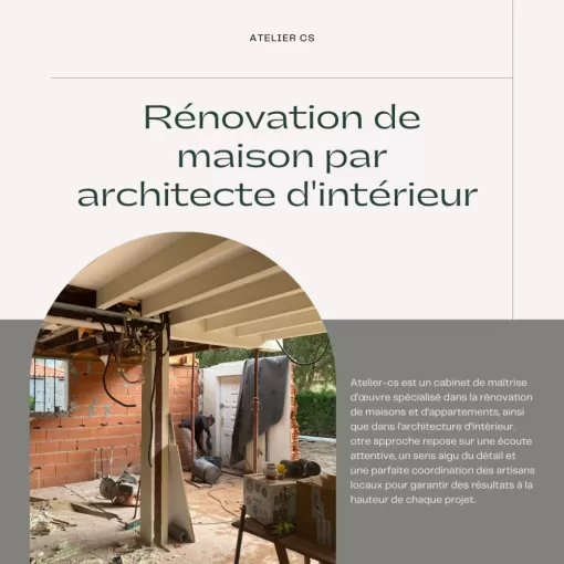 Rénovation de maison par architecte d'intérieur à Sauveterre