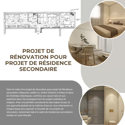 Projet de rénovation pour projet de Résidence secondaire à Bayonne
