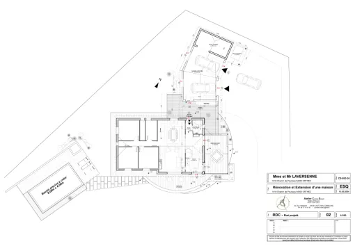  Projet d'extension d'une maison à Bérenx, Orthez, Atelier CS