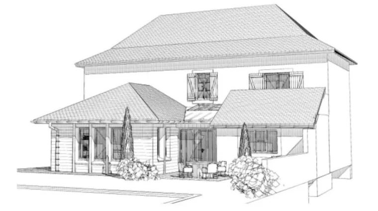Maître d'œuvre pour étude de faisabilité d'un projet de construction de maison de plus de 130 m², Orthez, Atelier CS
