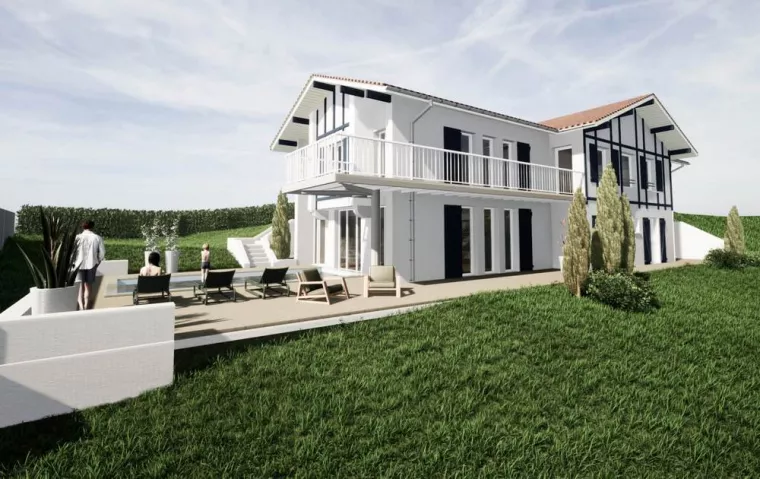 Architecte d'intérieur pour projet de création de villa alliant une architecture avec des formes contemporaines et sobres, Orthez, Atelier CS