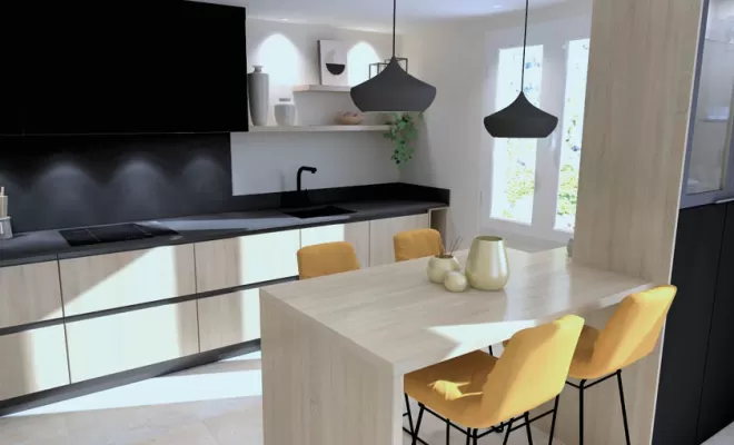 Réalisation d'une cuisine sur mesure à Orthez