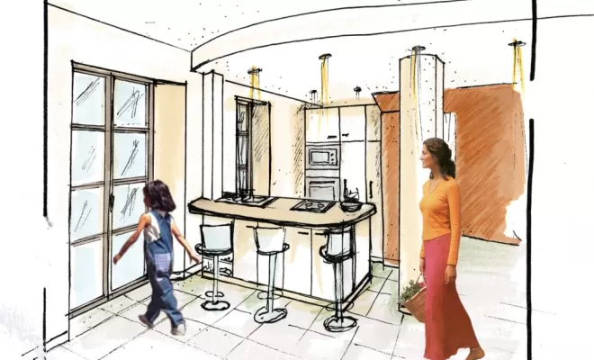 Projet de décoration d'une pièce de vie à Pau 