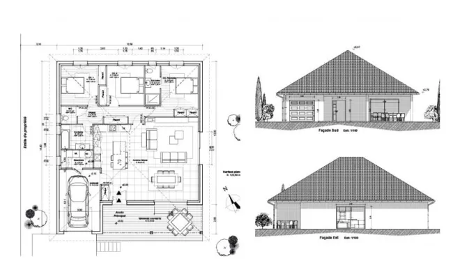 Accompagnement et expertise pour obtenir un permis de construire pour une maison individuelle à Navarrenx, Orthez, Atelier CS