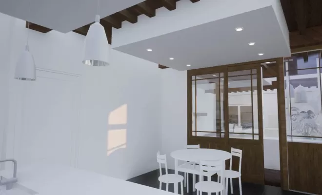 Création de faux plafond dans une ancienne maison de campagne à Monein