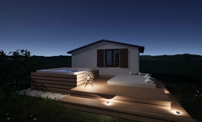 Aménagement d’espace SPA extérieur privé par architecte d’intérieur à Navarrenx