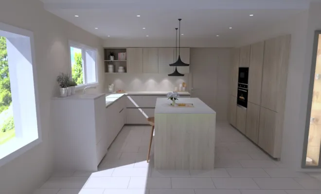 Réalisation d’une rénovation d’une cuisine sur-mesure à Navarrenx, Orthez, Atelier CS