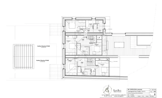 Aménagements d'un appartement duplex basée sur une vieille bâtisse à Navarrenx, Orthez, Atelier CS
