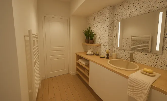 Rénovation de deux salles de bain à Navarrenx par Atelier CS, Orthez, Atelier CS