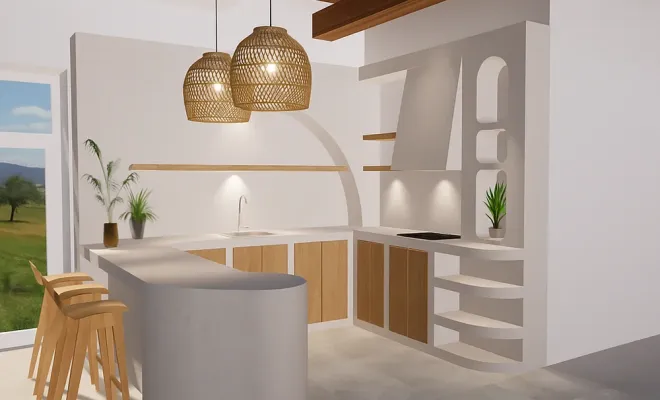 Rénovation d’une cuisine d’été style Ibiza à Navarrenx – Une réalisation signée atelier-cs, Orthez, Atelier CS