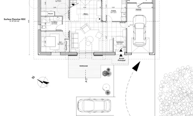 Projet de construction d'une maison neuve sur la commune de Lagor, Orthez, Atelier CS