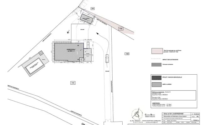 Projet d'extension de maison pour créer un garage à Orthez, Orthez, Atelier CS