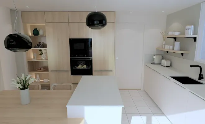 Projet de rénovation d'une cuisine sur mesure à Orthez, Orthez, Atelier CS