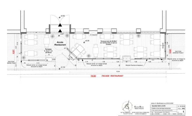 Aménagement de terrasse de restaurant : créer un espace convivial qui attire et fidélise la clientèle, Orthez, Atelier CS
