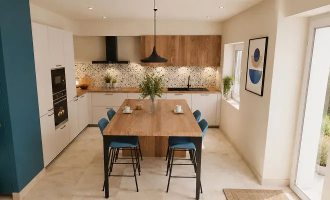 Rénovation d’une cuisine à Salies-de-Béarn : repenser les volumes, Orthez, Atelier CS